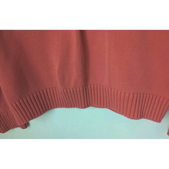 VTG Mens XL Tommy Hilfiger Orange Sweater Embroidered Crest Pullover 90's Preppy - Picture 3 of 7